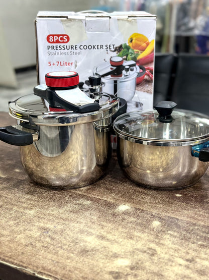 3 in 1 Korean Stainless Steel Pressure Cooker Set – Cooking Pot + Steamer | 5L & 7L Sizes