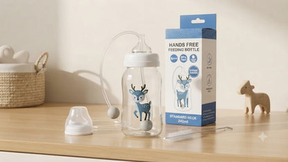 Hands-Free Baby Feeding Bottle
