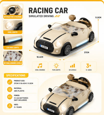Racing Car Simulator Toy with Lights & Sounds