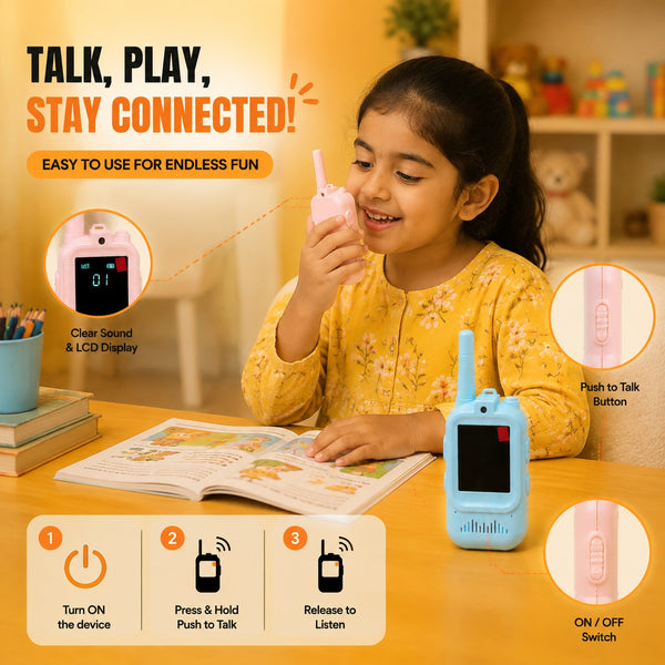 Kids Video Walkie Talkie Set | Rechargeable Two Way Toy for Children