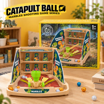 Dinosaur Marble Shooting Game for Kids – Catapult Target Toy