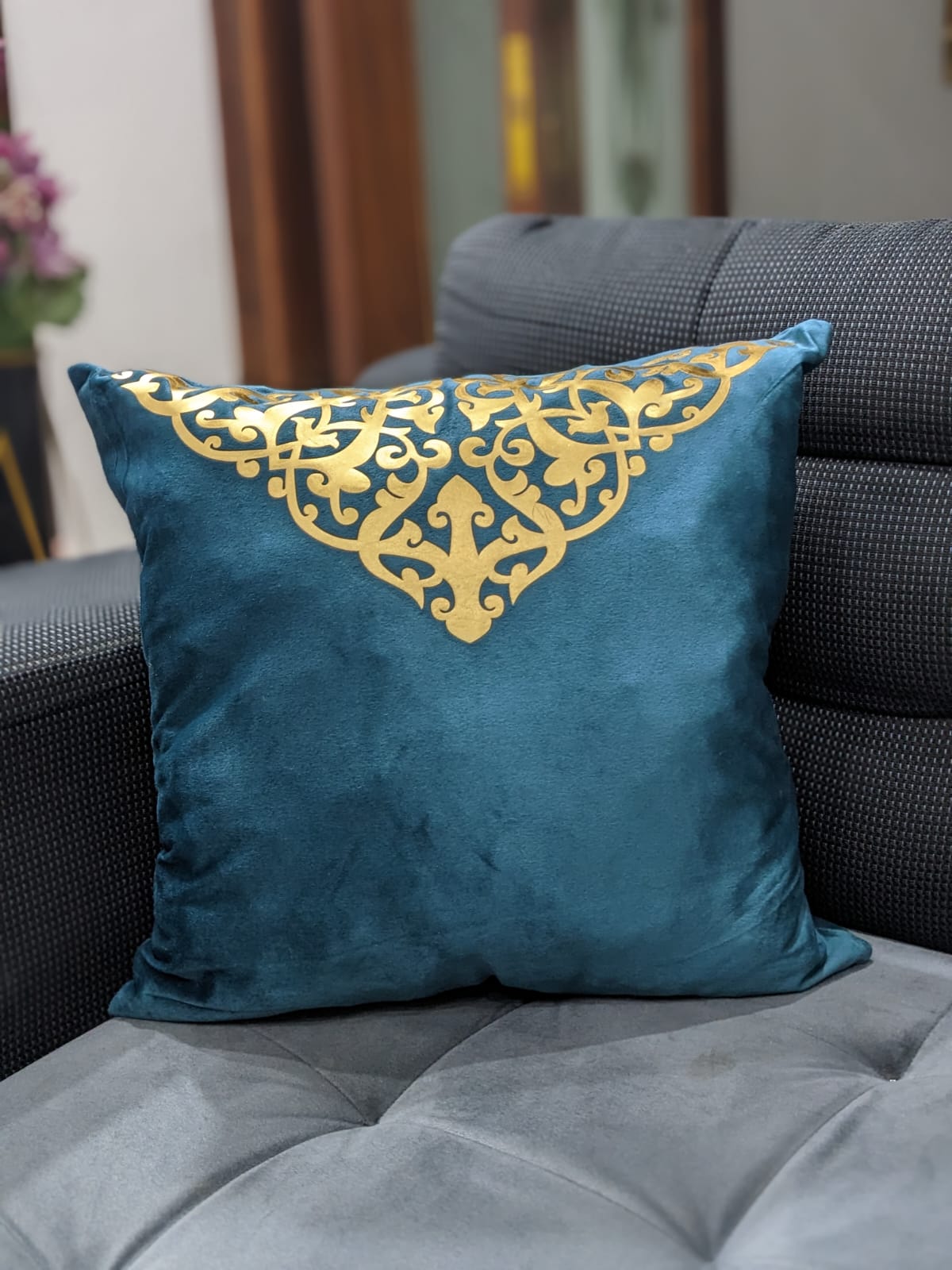 Italian Velvet Laser Motive Cushion Covers