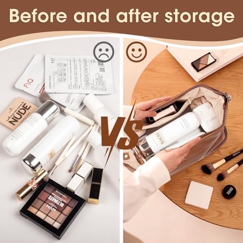 Large Double Layer Cosmetic Bag – Waterproof Travel Makeup Organizer
