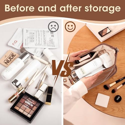 Large Double Layer Cosmetic Bag – Waterproof Travel Makeup Organizer