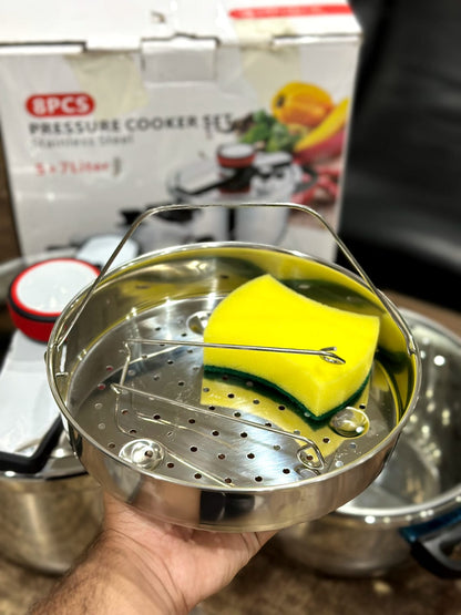 3 in 1 Korean Stainless Steel Pressure Cooker Set – Cooking Pot + Steamer | 5L & 7L Sizes
