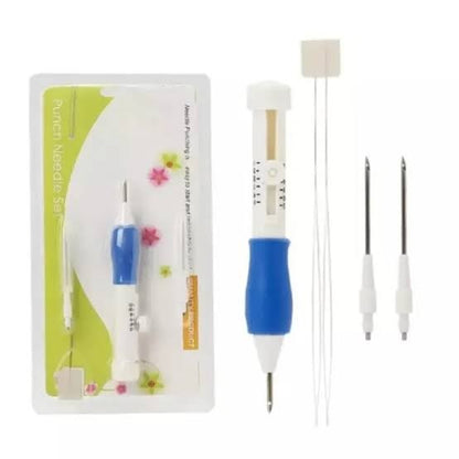 Embroidery Punch Needle Pen | Imported Quality (Needle Pen with 2 Extra Needles & String)