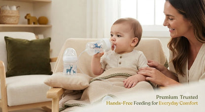Hands-Free Baby Feeding Bottle