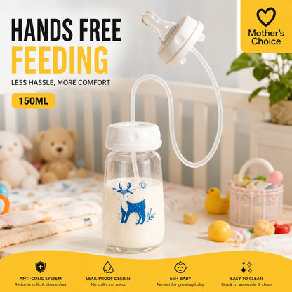 Hands-Free Baby Feeding Bottle