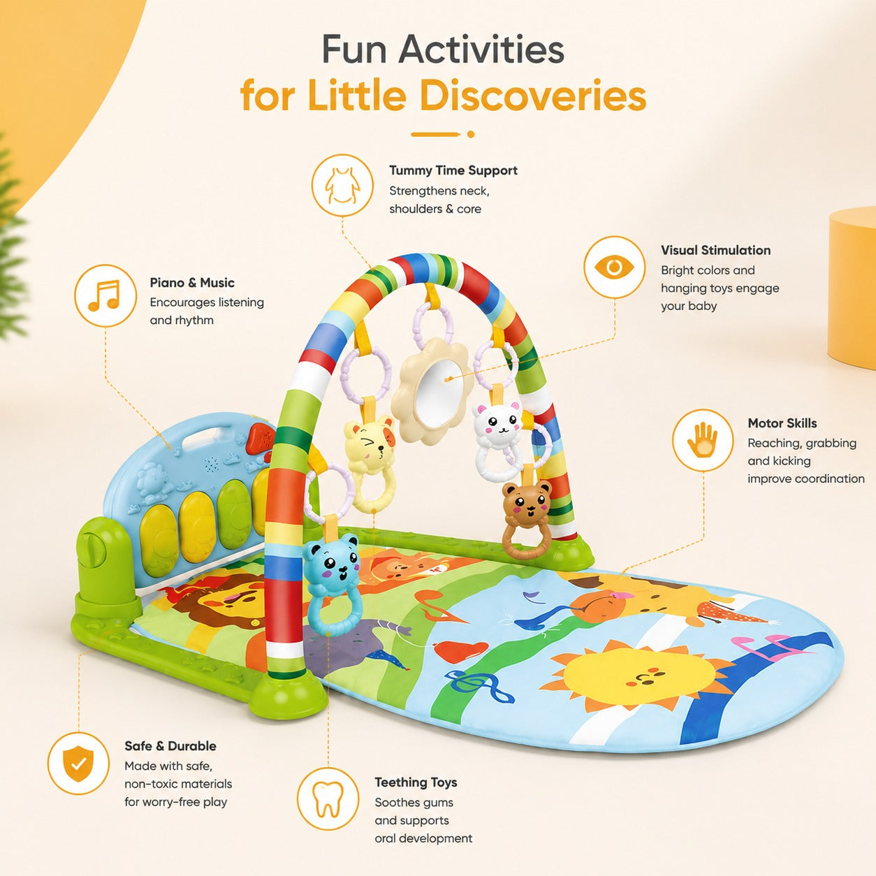 Baby Musical Activity Play Gym Mat