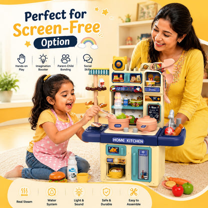Kids Dream Kitchen Playset with Lights & Steam