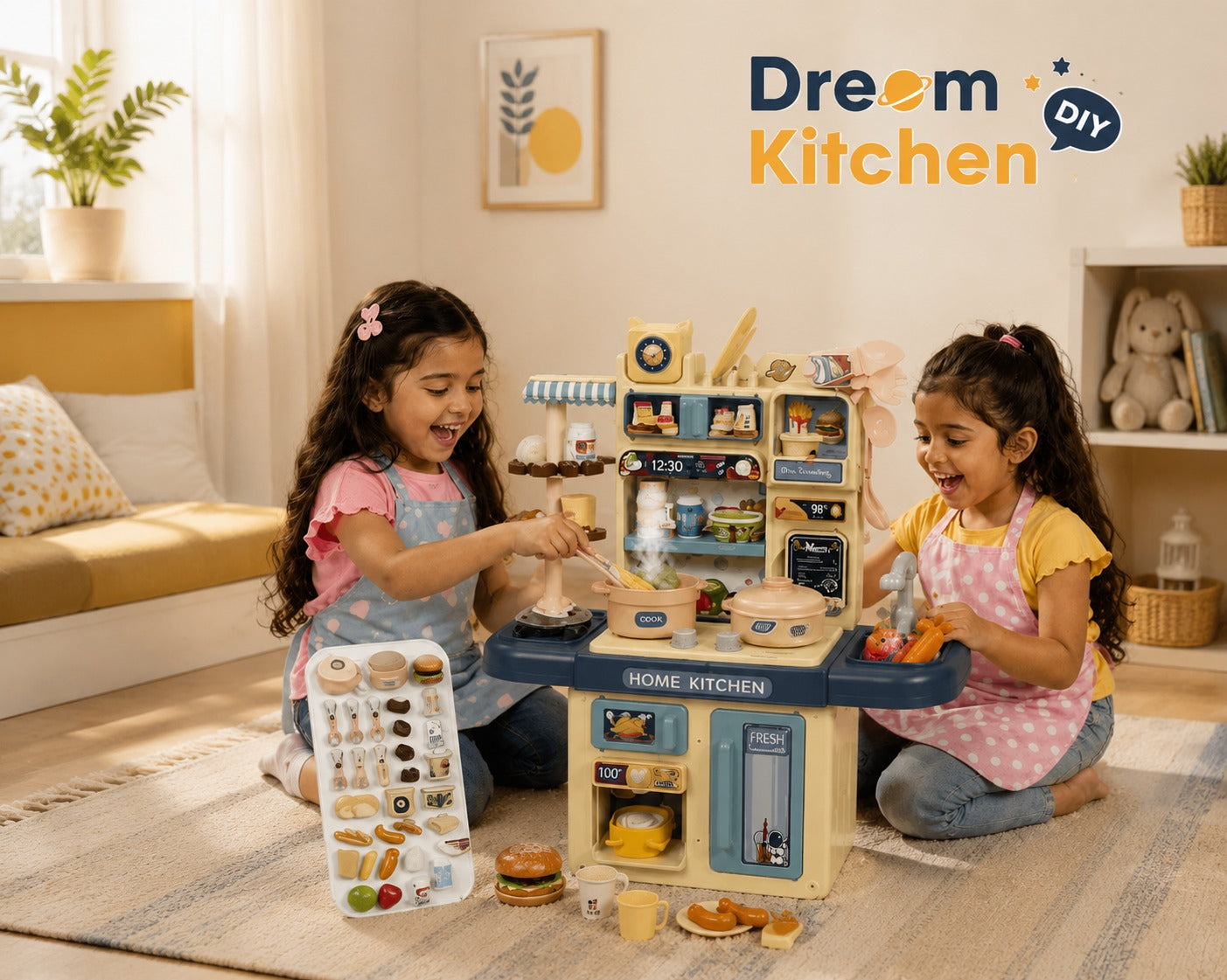 Kids Dream Kitchen Playset with Lights & Steam