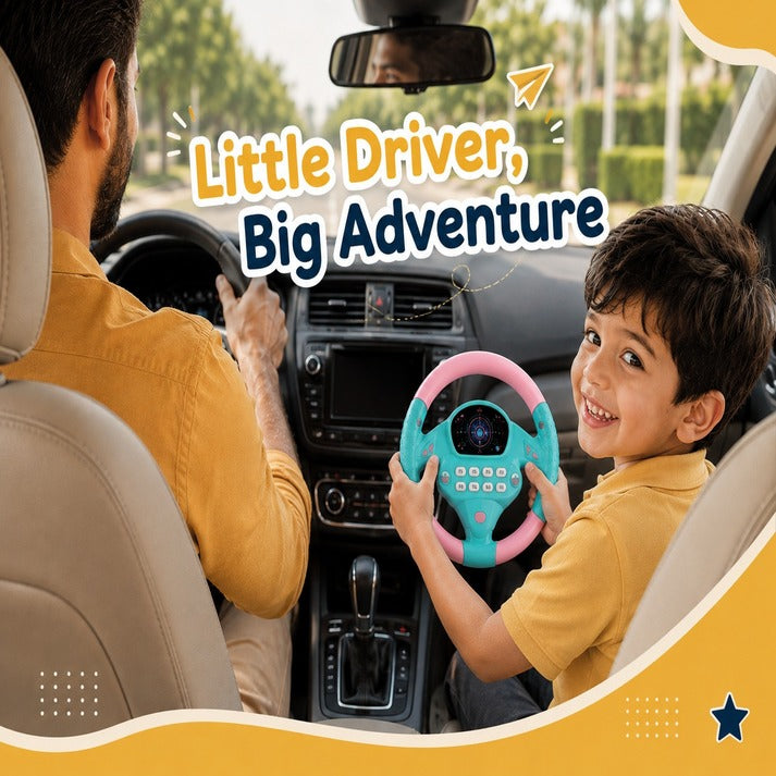 Kids Steering Wheel Toy with Lights & Sounds