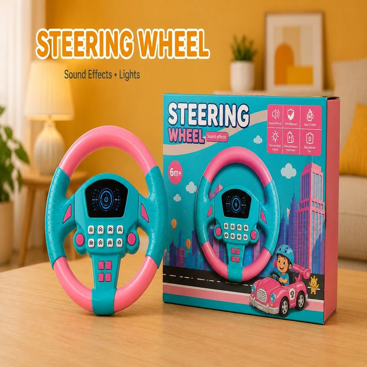 Kids Steering Wheel Toy with Lights & Sounds