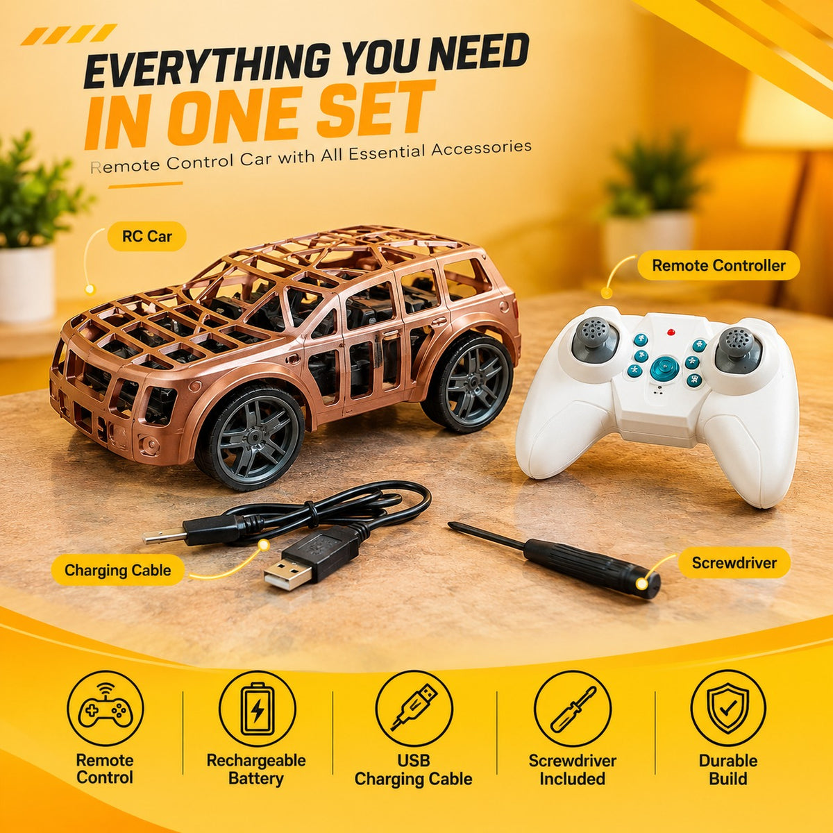 2-in-1 Flying RC Stunt Car for Kids