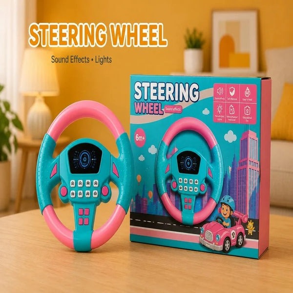 Kids Steering Wheel Toy with Lights & Sounds