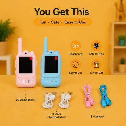 Kids Video Walkie Talkie Set | Rechargeable Two Way Toy for Children