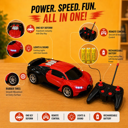 RC Transforming Robot Car 1:18 | Remote Control Deformation Car
