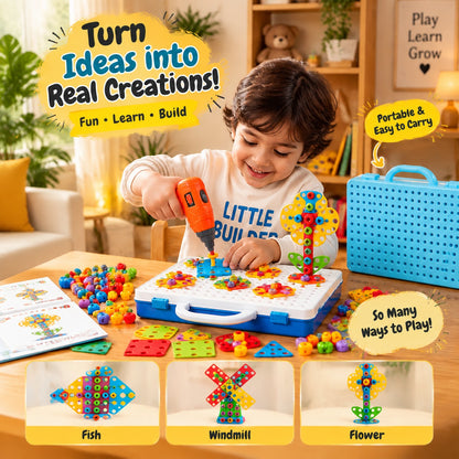 Magic Panel 3D Building Blocks Kit | Kids Creative Drill Toy 249 PCS
