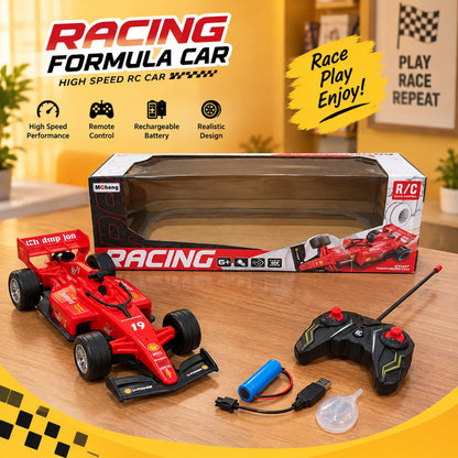 Rechargeable RC Formula Racing Car for Kids – Remote Control Car with Smoke Effect