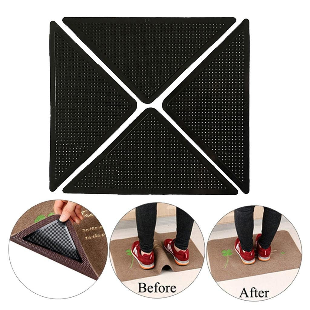 Anti-Slip Carpet Grippers – Reusable & Waterproof Rug Pads (8 Pcs)