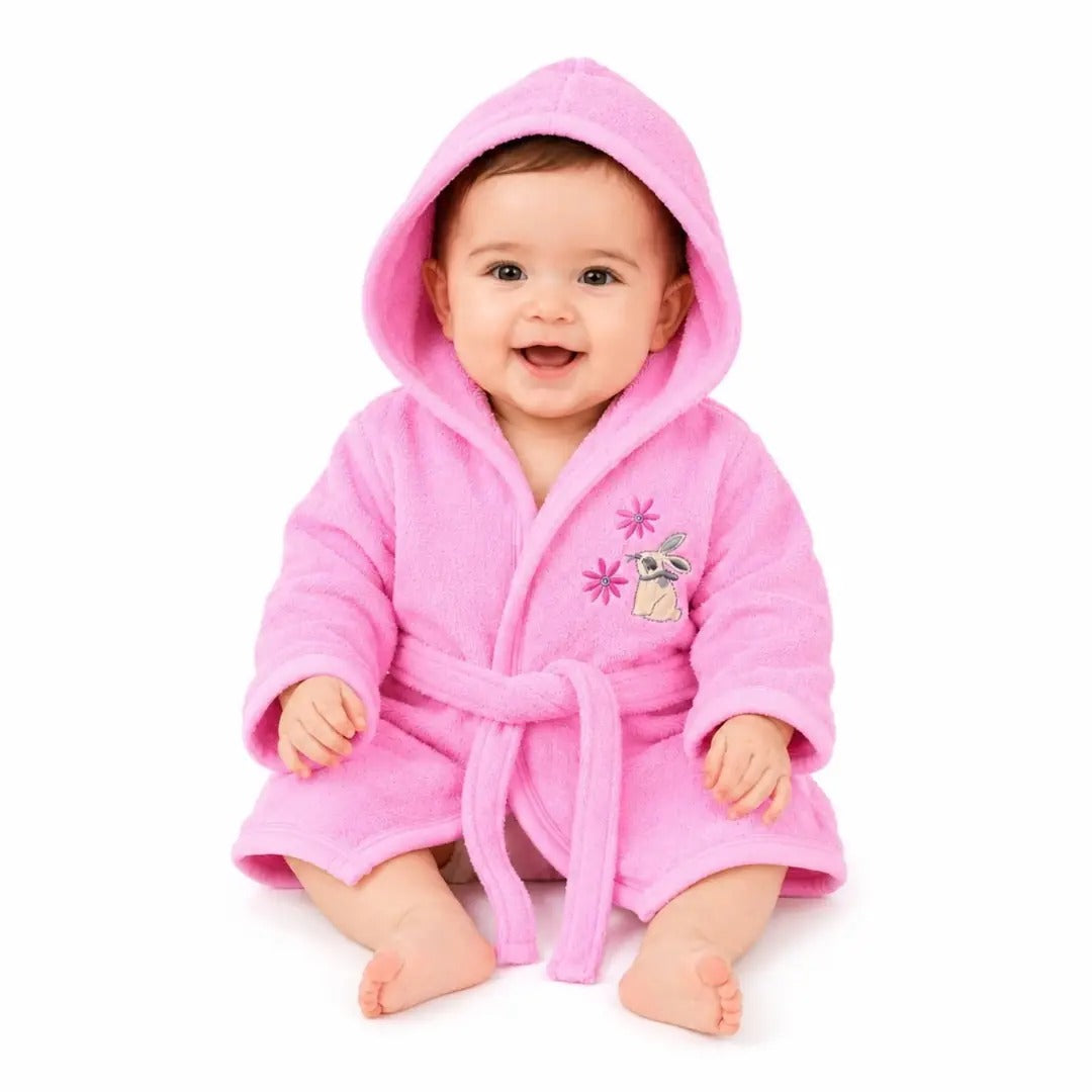Hooded Baby Bathrobe | Random Colours & Designs