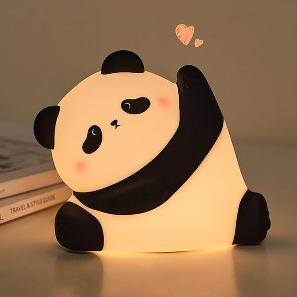 Cute Panda Silicone Night Light – Soft LED Bedside Lamp