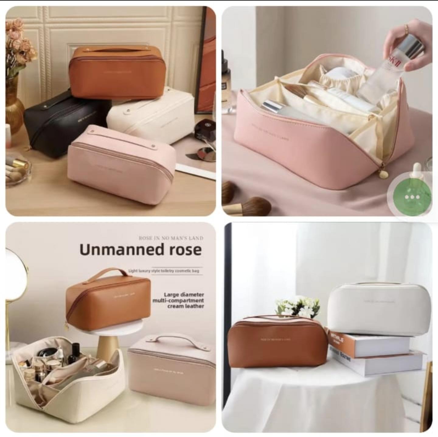 Portable PU Makeup Multifunctional Bag.