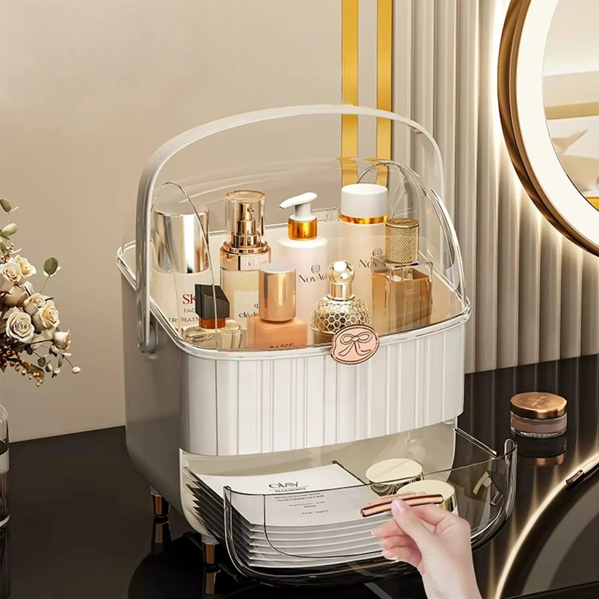Makeup Cosmetic Drawer Organizer Storage Box.