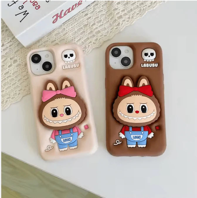 😍 Labubu - 3D Cartoon Silicone iPhone Case 🤩