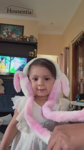 Jumping Bunny Earmuffs - Cute Plush Winter Ear Warmers