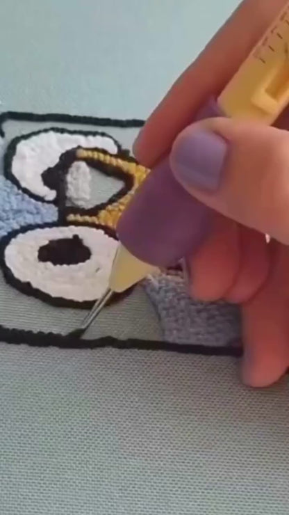 Embroidery Punch Needle Pen | Imported Quality (Needle Pen with 2 Extra Needles & String)