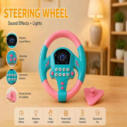 Kids Steering Wheel Toy with Lights & Sounds